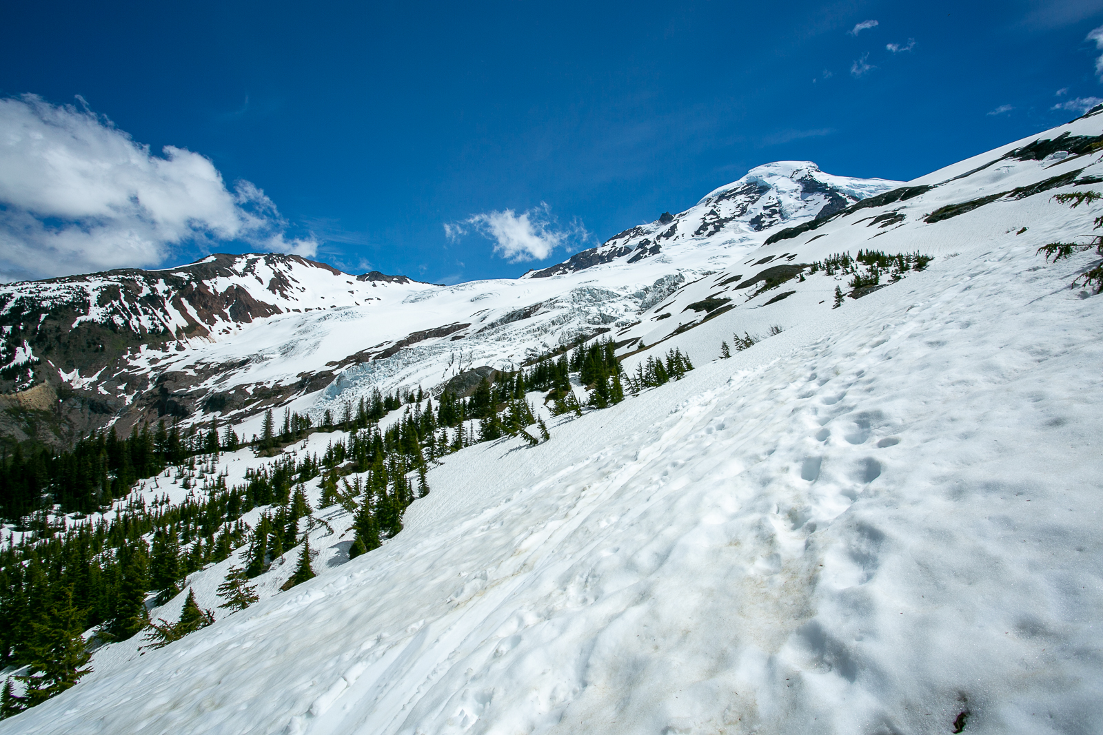 Vista de mount baker y glaciares