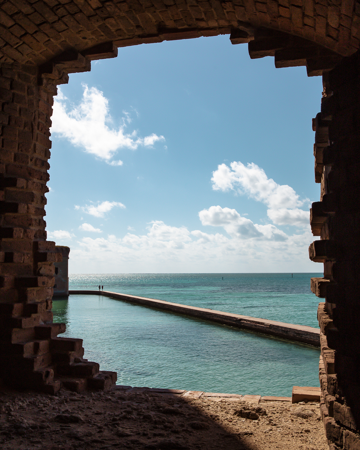 vista del mar desde fort jefferson- dry tortugas